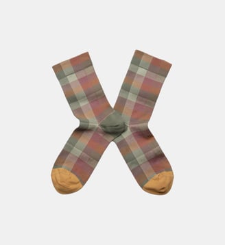 Chaussettes Carreaux en coton - Bonne Maison - Multicolore