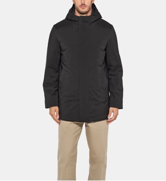 Parka mi-longue à capuche Spherica - Geox - Noir