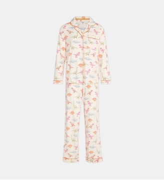 Pyjama long Sketchy Dino  - Chelsea Peers - Off white