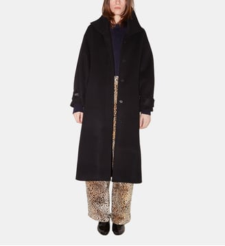 Manteau long Swan en laine - Roseanna - Noir