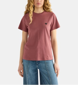 T-shirt ajusté coton signature - Wrangler - Rose foncé