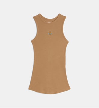 Débardeur côtelé signature - Vivienne Westwood - Brun