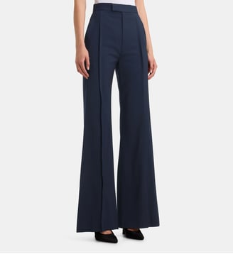 Pantalon larges à pinces en laine vierge - Vivienne Westwood - Navy