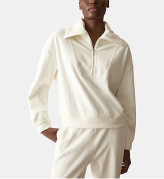 Sweat-shirt en velours côtelé - Triumph - Écru