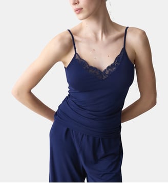 Camisole Amourette à fines bretelles - Triumph - Bleu nuit