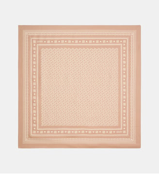 Foulard Bandana monogrammé à perles métallisées - Liu Jo - Camel
