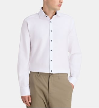 Chemise slim fit Maori coton - Bruun & Stengade - White
