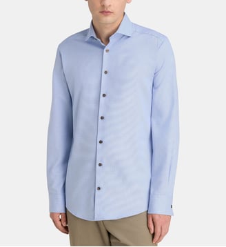 Chemise slim Adler en coton  - Bruun & Stengade - Light blue