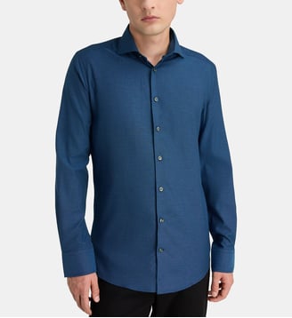 Chemise slim fit Joff coton - Bruun & Stengade - Navy