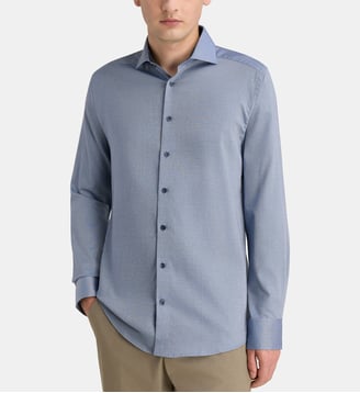 Chemise slim fit Fupz coton  - Bruun & Stengade - Navy
