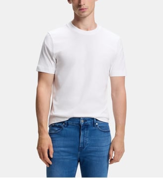 T-shirt Thompson droit coton - BOSS - White