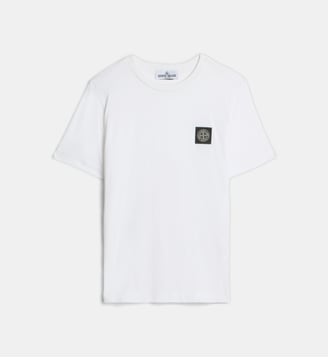 T-shirt coton - Stone Island - Blanc