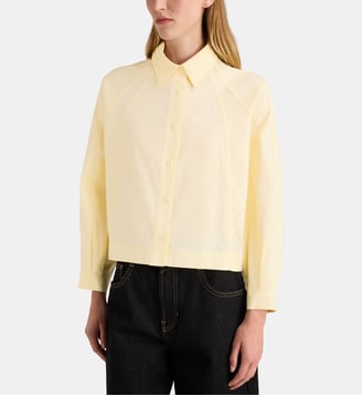 Chemise courte Colette en coton - Surprise - Jaune clair