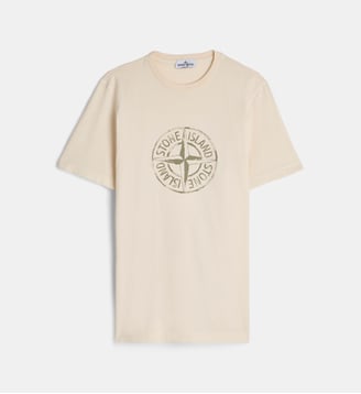 T-shirt boussole coton - Stone Island - Écru