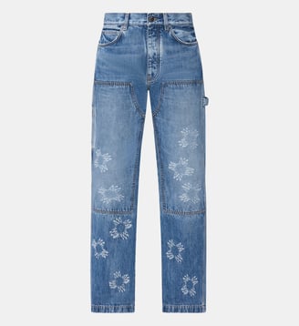 Jean Ma Quad Carpenter droit en coton motif - Amiri - Bleu