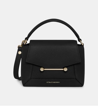 Sac à main Mosaic Nano cuir grainé - Strathberry - Noir