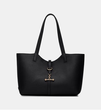 Sac cabas Kite en cuir grainé - Strathberry - Noir