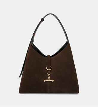 Sac hobo Kite en cuir suédé - Strathberry - Chocolat