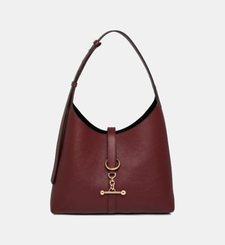 Sac hobo Kite en cuir grainé - Strathberry - Bordeaux