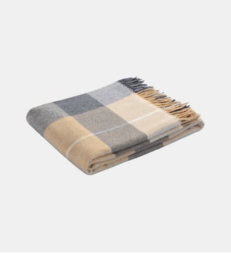 Plaid - Biederlack - Beige gris