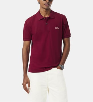 Polo classique logo - Lacoste - Bordeaux