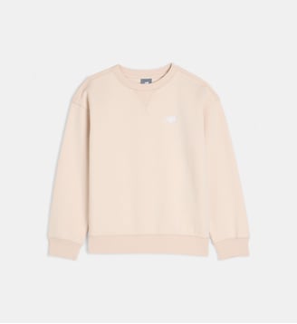 Sweat ample molletonné - New Balance - Beige clair