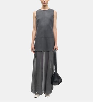 Robe longue Sarima - Samsoe Samsoe - Gris
