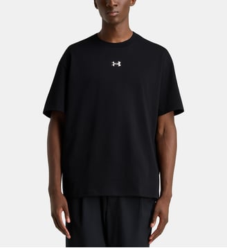 T-shirt droit uni logo - Under Armour - Noir