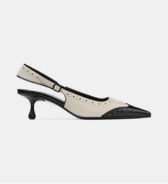 Escarpins Amel 50 en cuir - Jimmy Choo - Blanc et noir