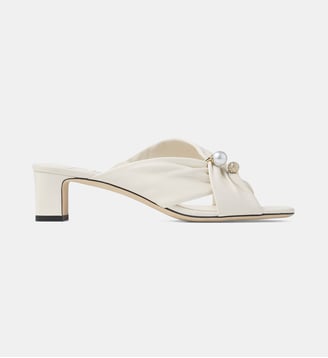 Mules à talons Rafi 45 - Jimmy Choo - Latte