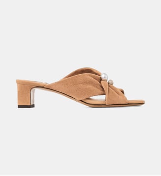Mules à talons Rafi 45 - Jimmy Choo - Toffee
