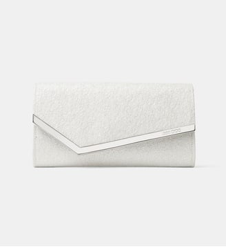 Sac à main forme pochette Emmie - Jimmy Choo - Argent