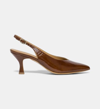 Escarpins sling back Claudy - Bocage - Camel