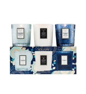 Trio Bougies Parfumées « Coastal Getaway » - Voluspa - Bleu