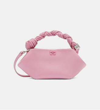 Sac à main signature en cuir - Ganni - Rose