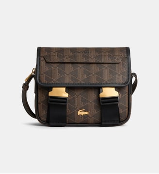 Sac à main The Blend monogrammes - Lacoste - Marron