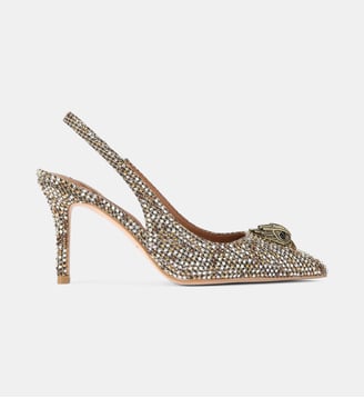 Escarpins sling Belgravia en tissu et strass - Kurt Geiger London - Beige