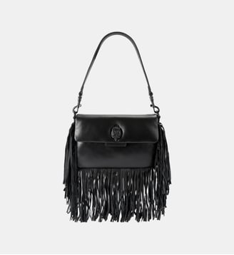 Sac à main Oxford en cuir à franges - Kurt Geiger London - Noir