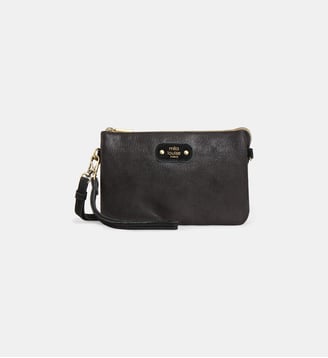 Sac à main crossbody Mira glitter textile paillettes  - Mila Louise - Noir