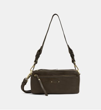 Sac caméra Tata cuir - Mila Louise - Kaki foncé