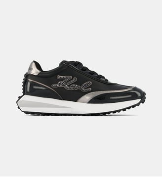 Baskets basses Zone Signia Stones cuir verni - Karl Lagerfeld - Noir