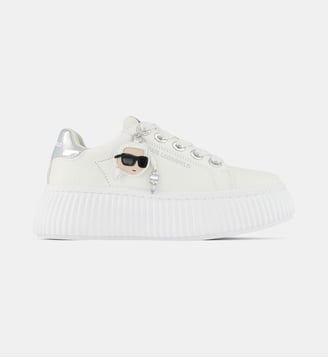 Baskets basses à plateforme Kreeper NFT Twin cuir - Karl Lagerfeld - Blanc