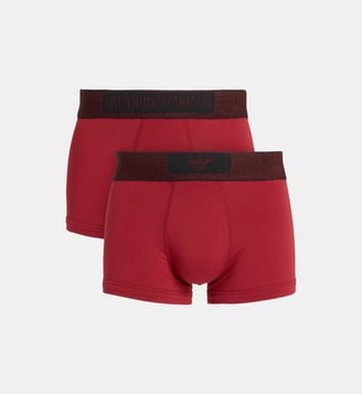 Lot de 2 boxers Holidays Lurex - Emporio Armani - Rouge rubis
