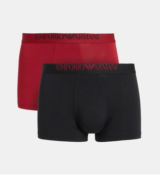 Lot de 2 boxers Trunk - Emporio Armani - Noir et rouge
