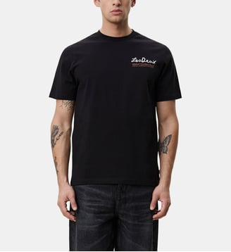 T-shirt Rural droit en coton signature - Les Deux - Black