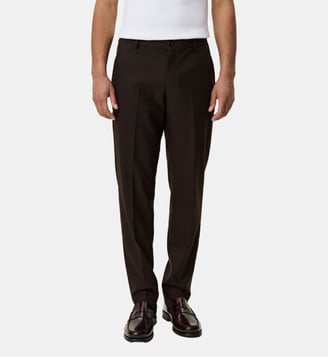 Pantalon droit plissé - Les Deux - Marron foncé