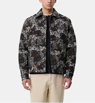 Surchemise Rose Jacquard droite imprimé floral - Les Deux - Dark sand
