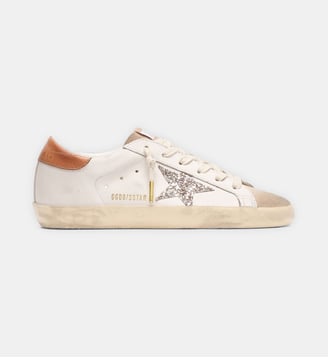 Baskets basses Super Star en cuir - Golden Goose - Blanc et beige