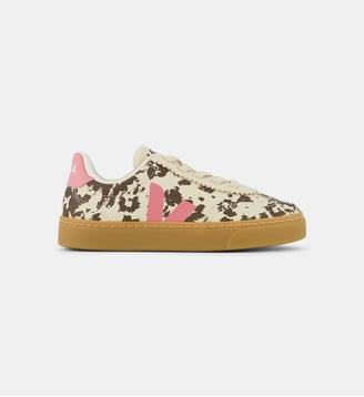 Baskets basses Small Volley O.T. cuir vache - Veja - Écru et marron