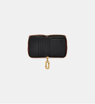 Porte-monnaie Slim compact en cuir - Marc Jacobs - Prune